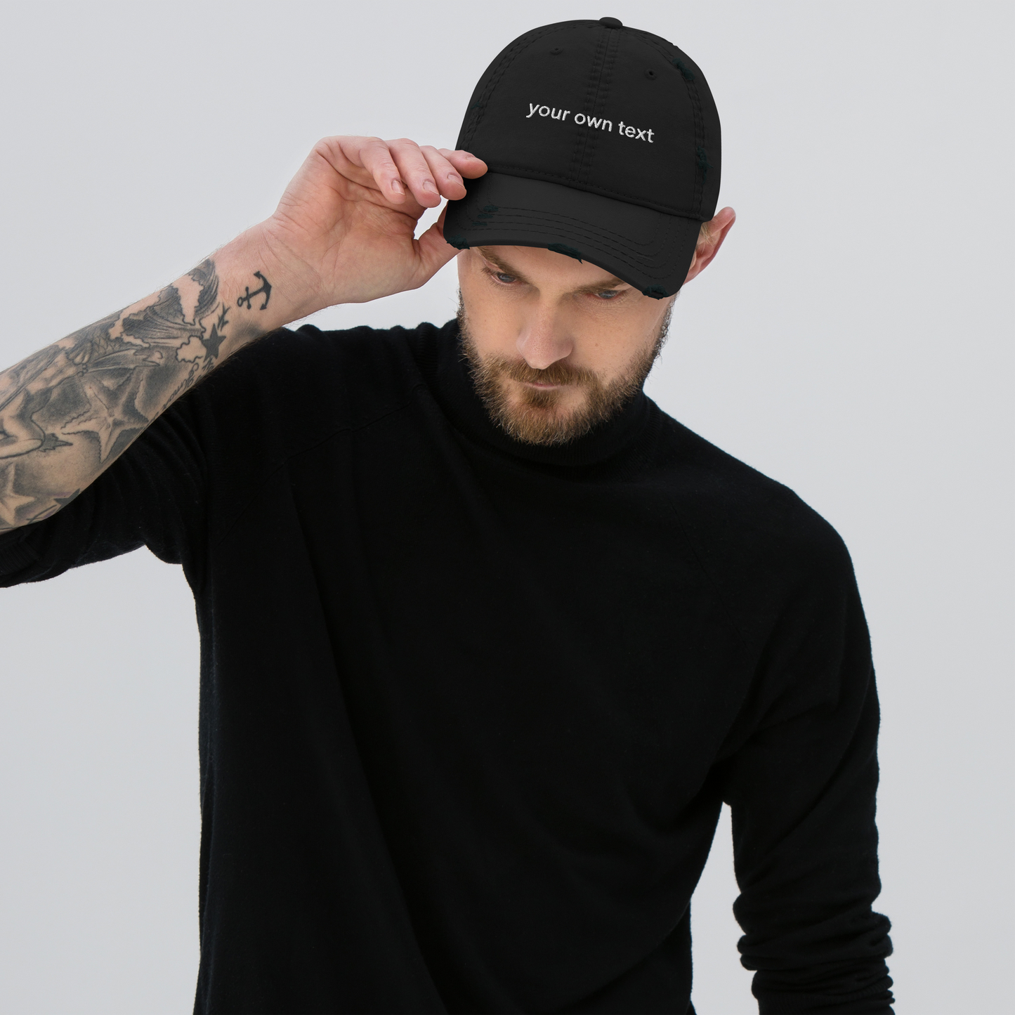 Your Own Text - Distressed Dad Hat