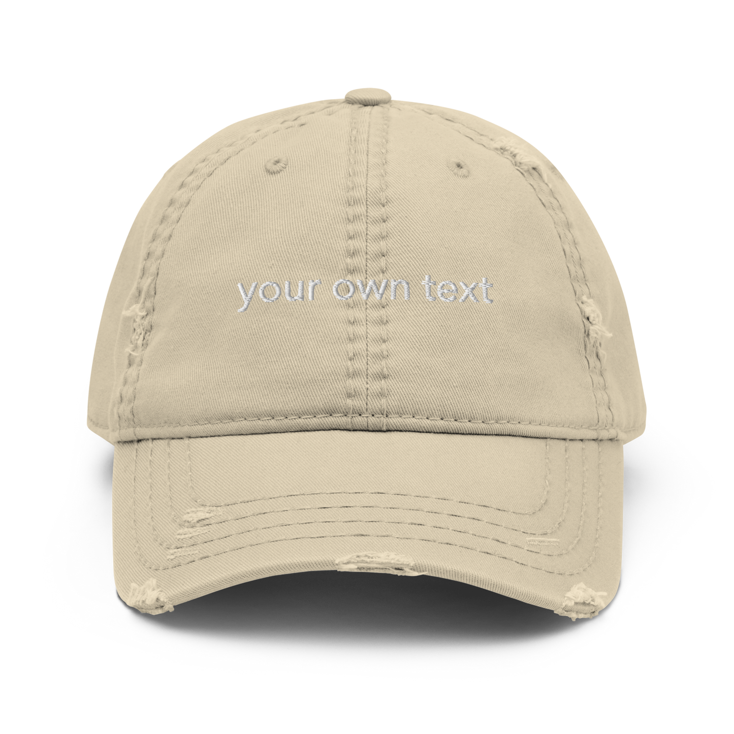 Your Own Text - Distressed Dad Hat