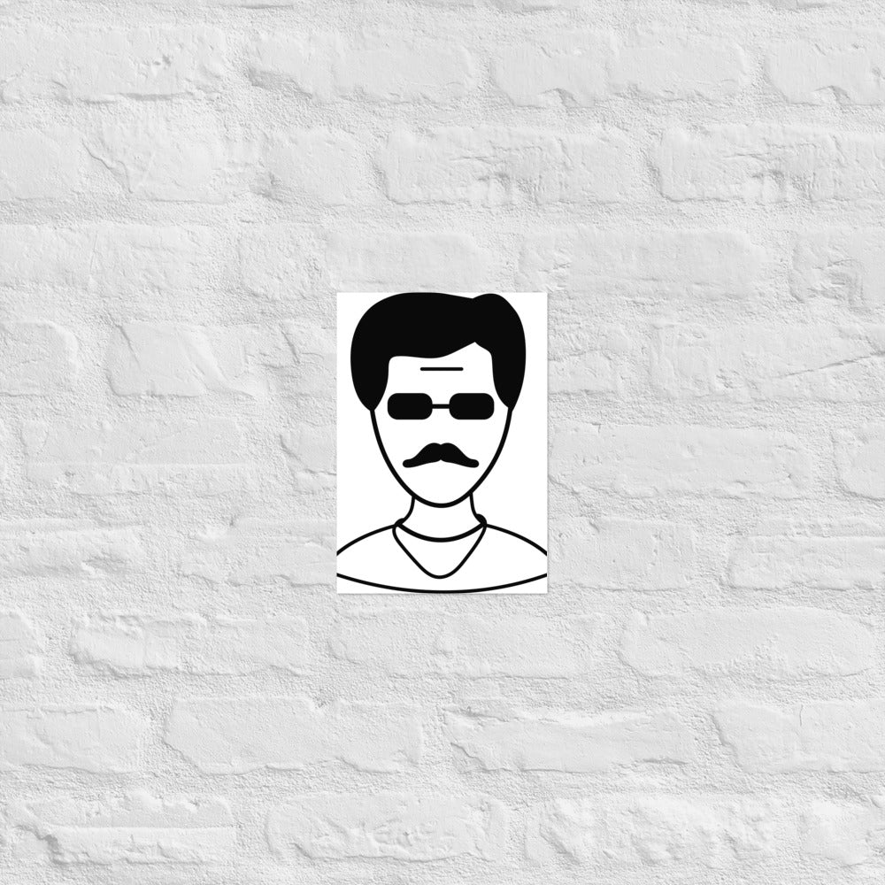 Man with a mustache - Poster