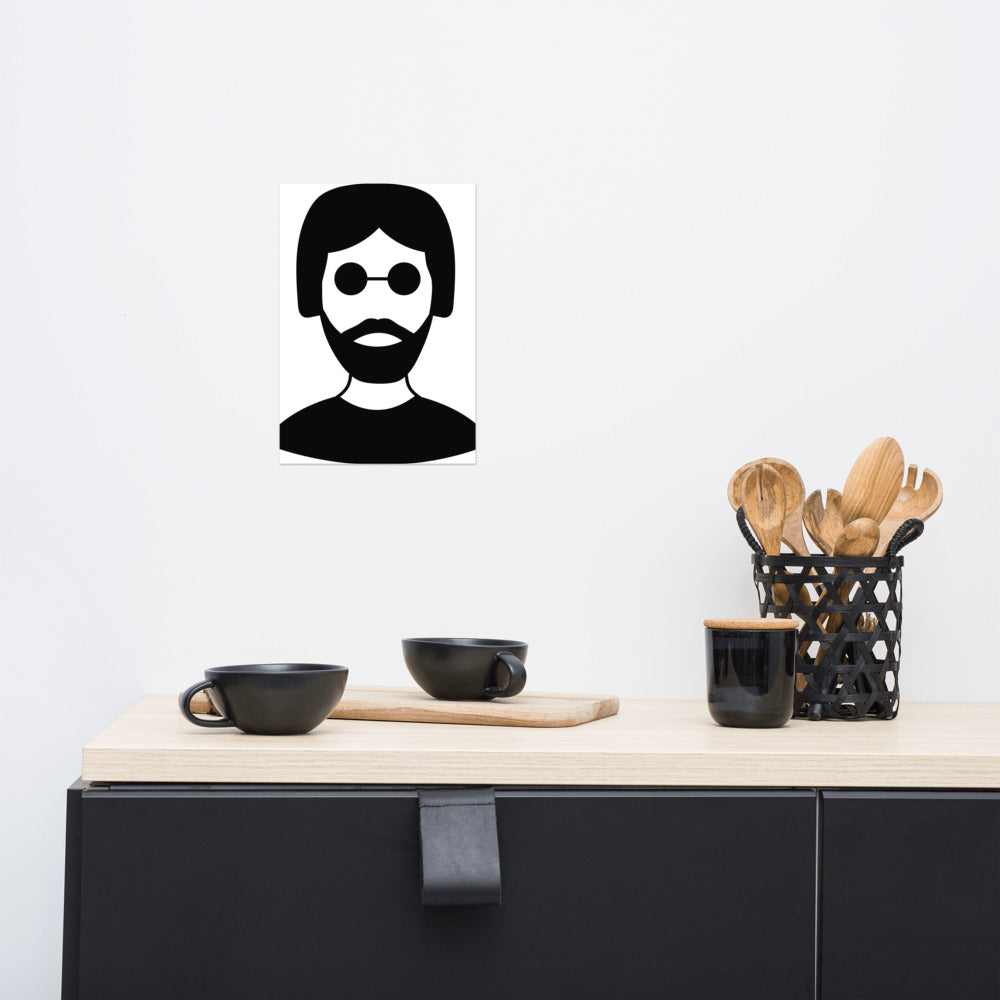 Man with a beard and sunglasses - Poster