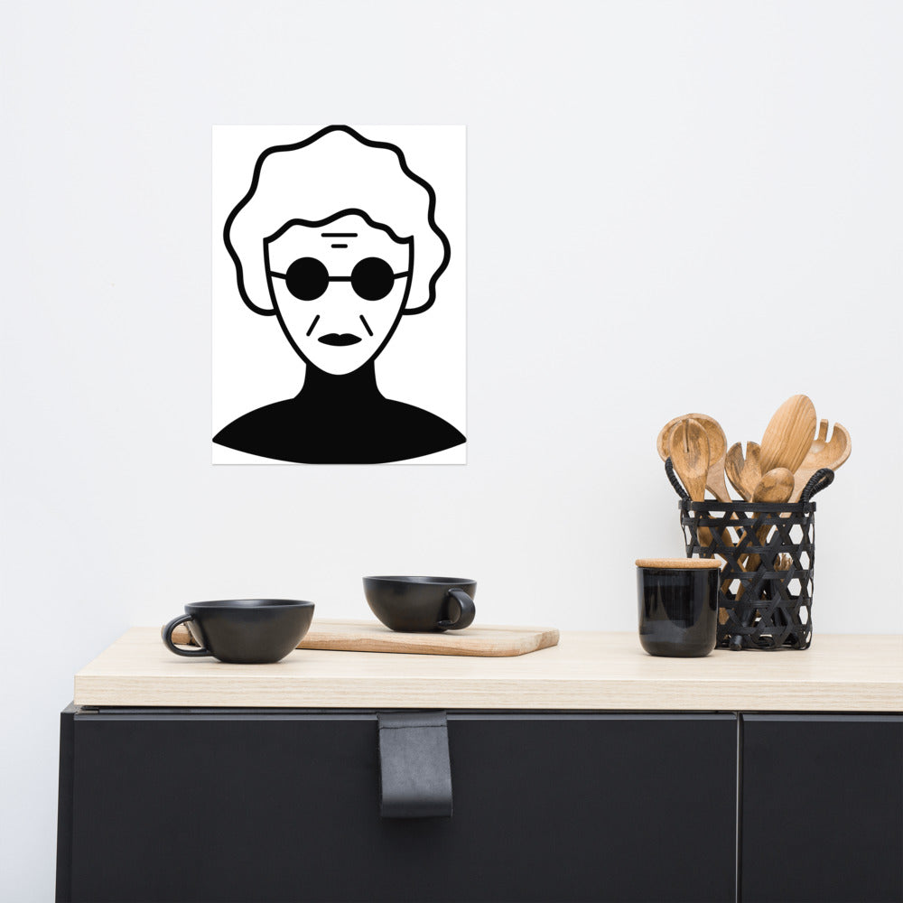 Lady with glasses - Poster