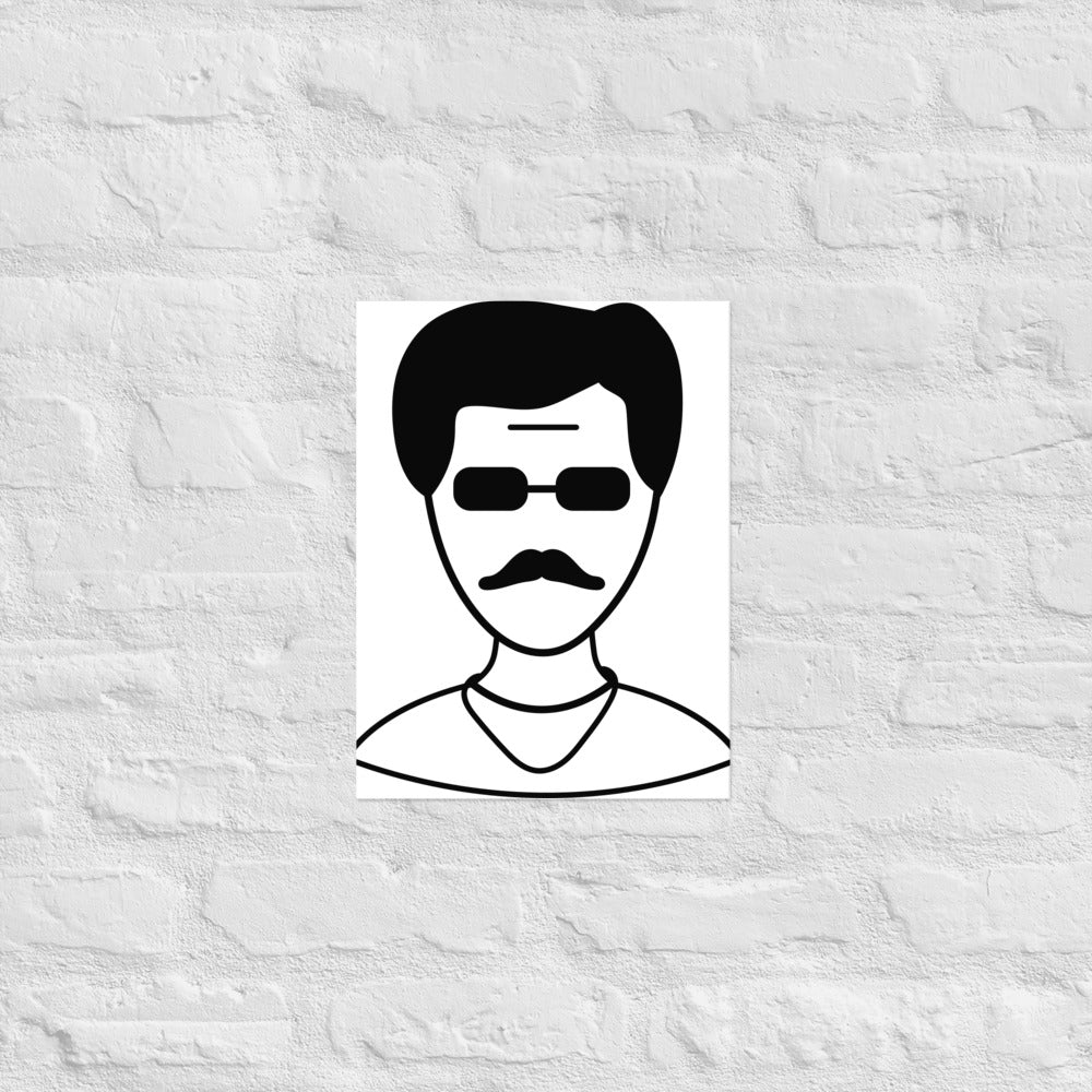 Man with a mustache - Poster