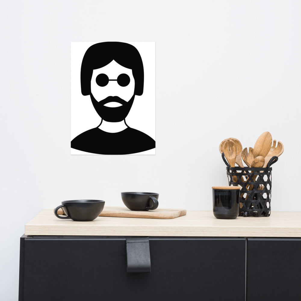 Man with a beard and sunglasses - Poster