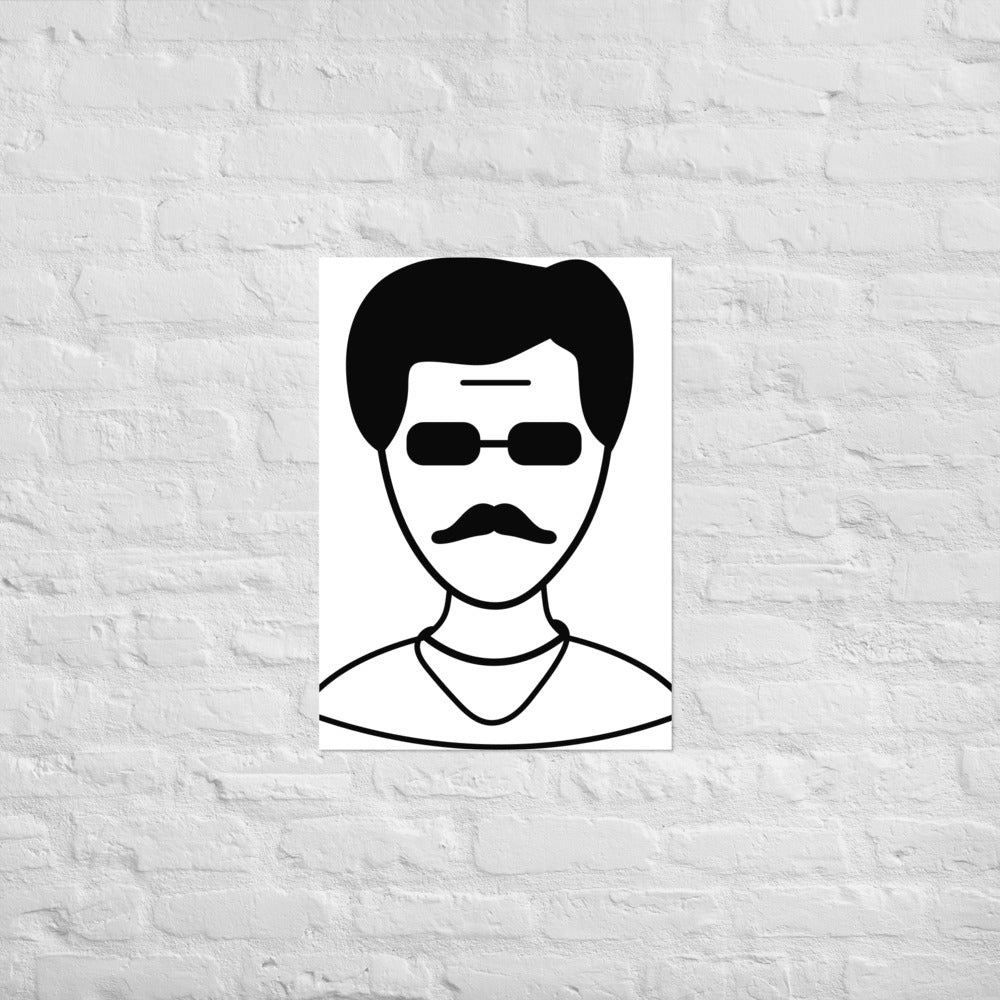 Man with a mustache - Poster