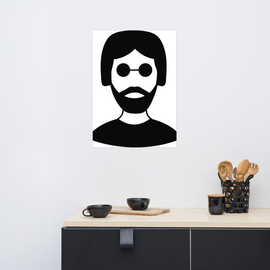 Man with a beard and sunglasses - Poster