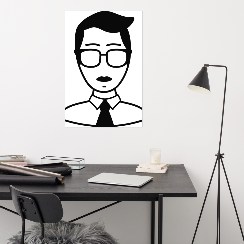 Man with tie and glasses - Poster