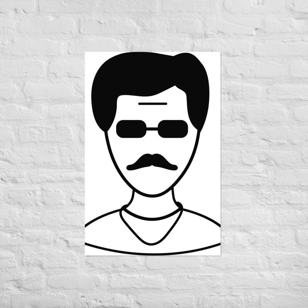 Man with a mustache - Poster