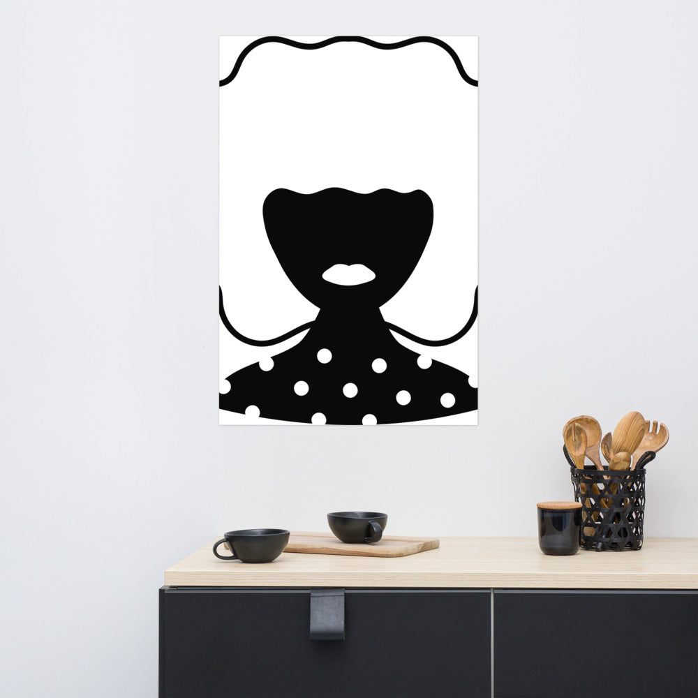 Woman with frizzy hair - Poster