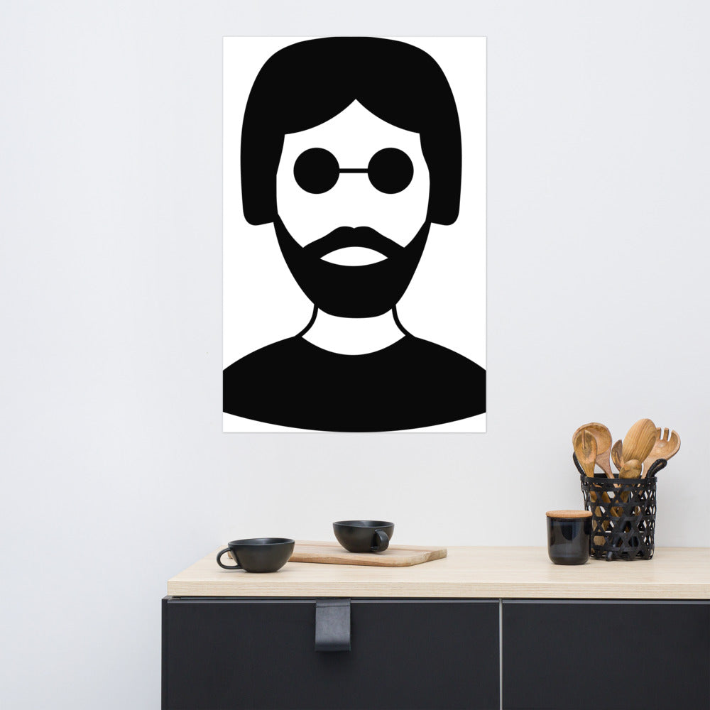 Man with a beard and sunglasses - Poster