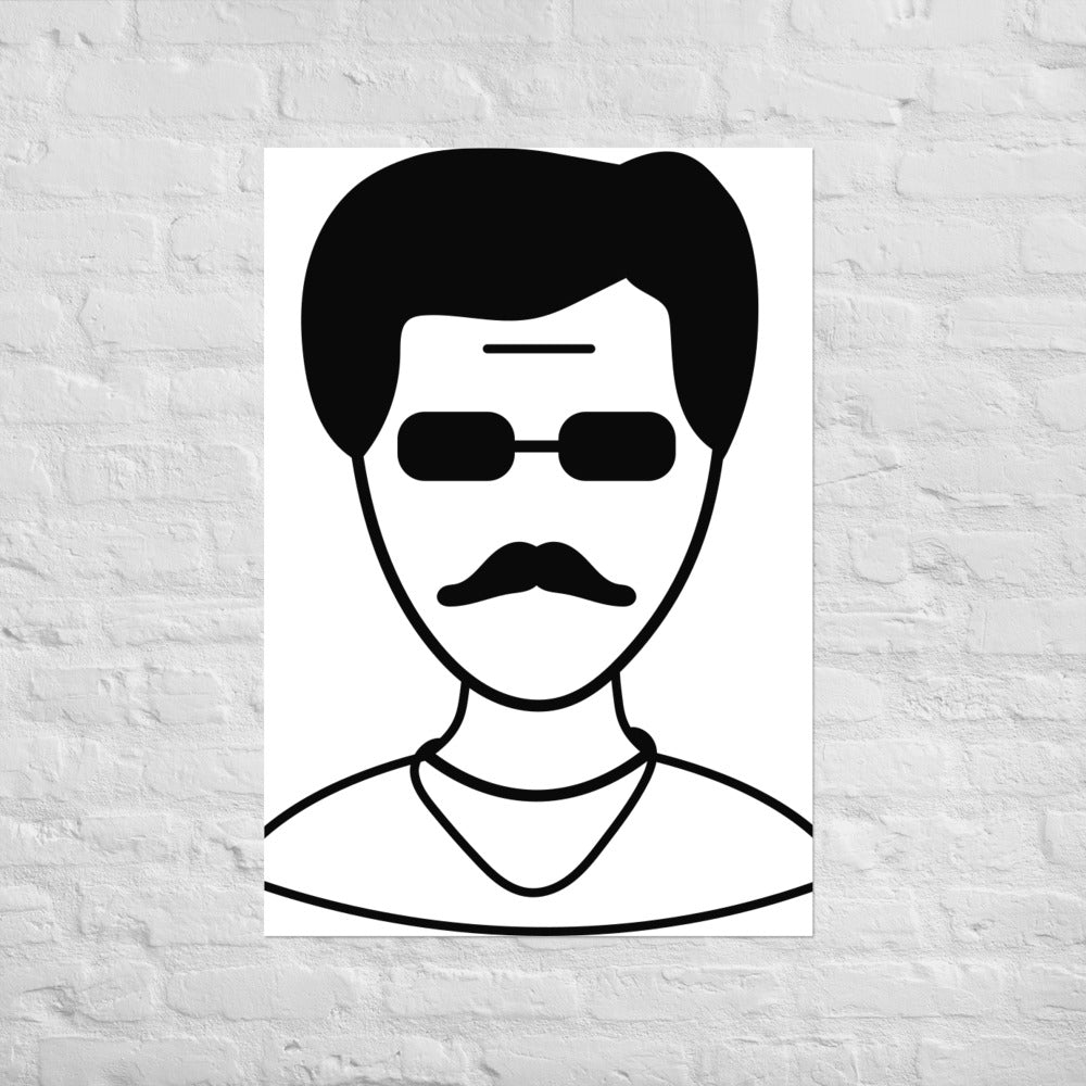 Man with a mustache - Poster