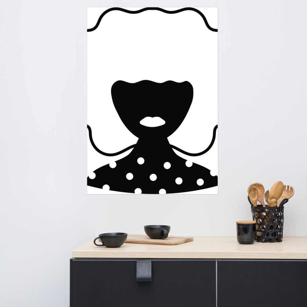 Woman with frizzy hair - Poster