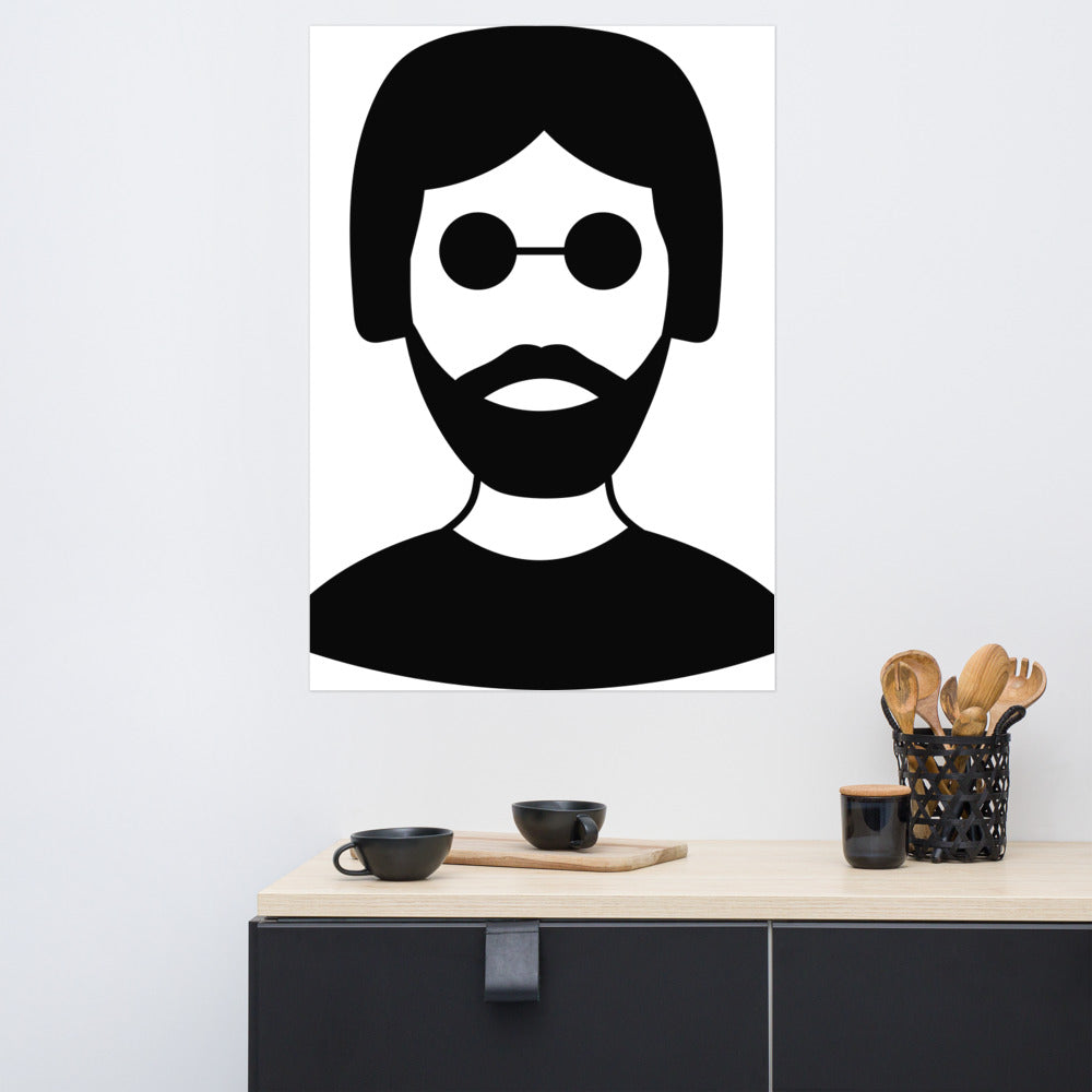 Man with a beard and sunglasses - Poster