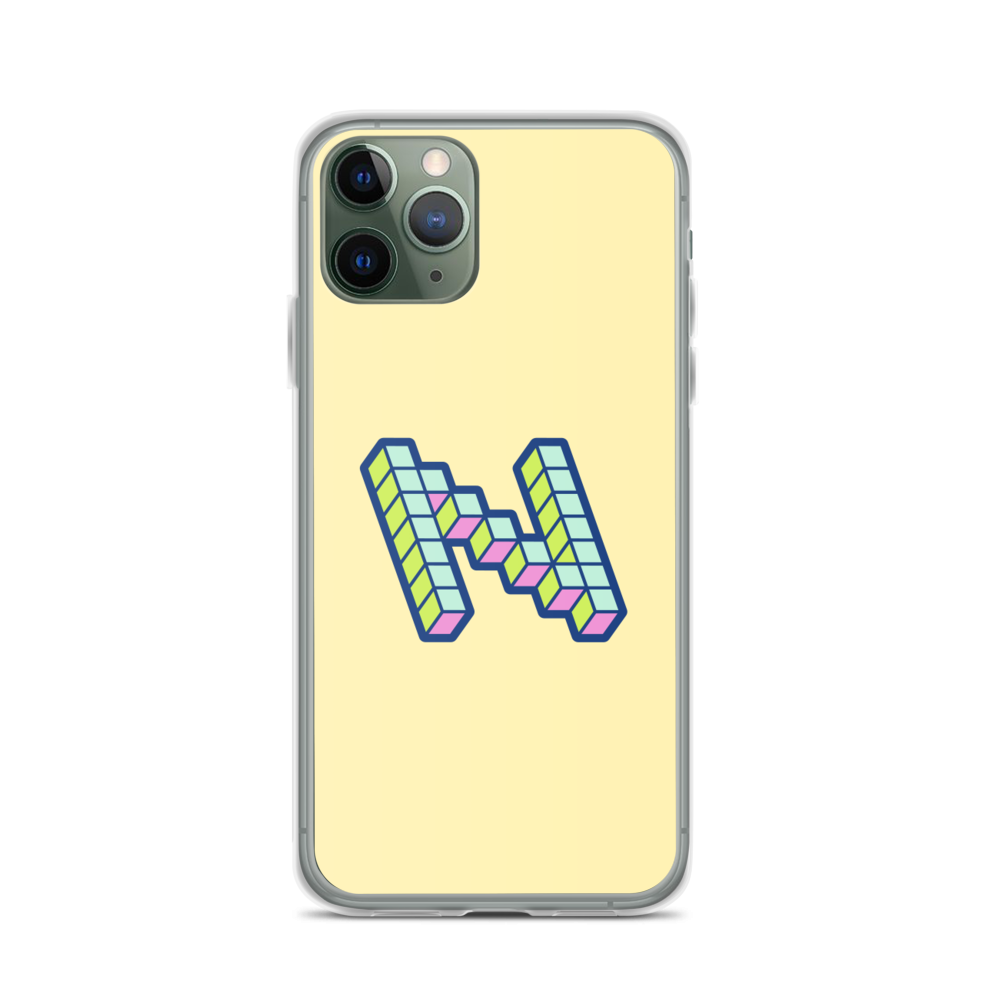 Letter N Pixel, banana mania yellow - iPhone Case