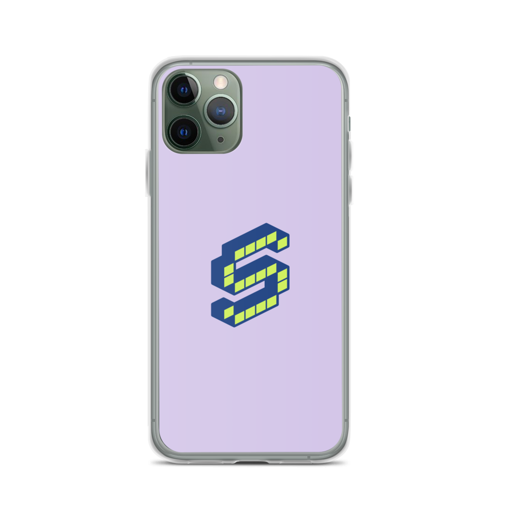 Letter S Pixel, Pure Purple - iPhone Case