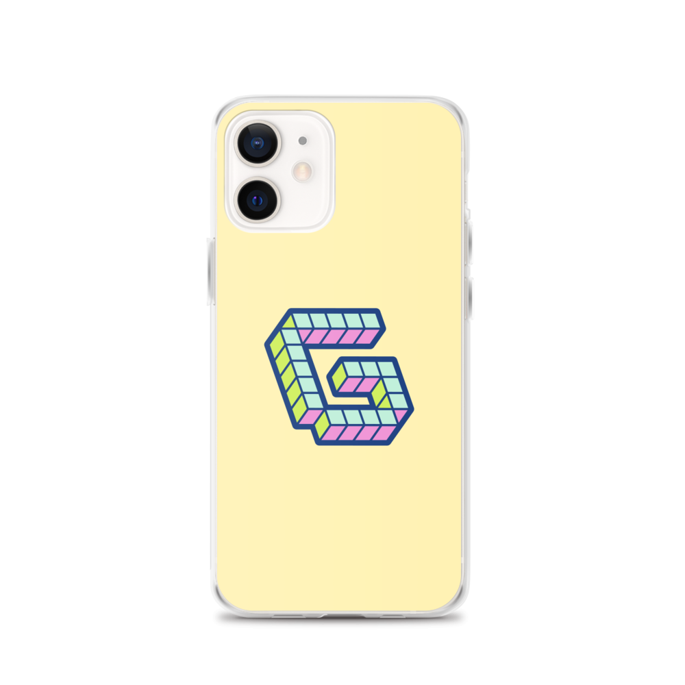 Letter G Pixel, banana mania yellow - iPhone Case