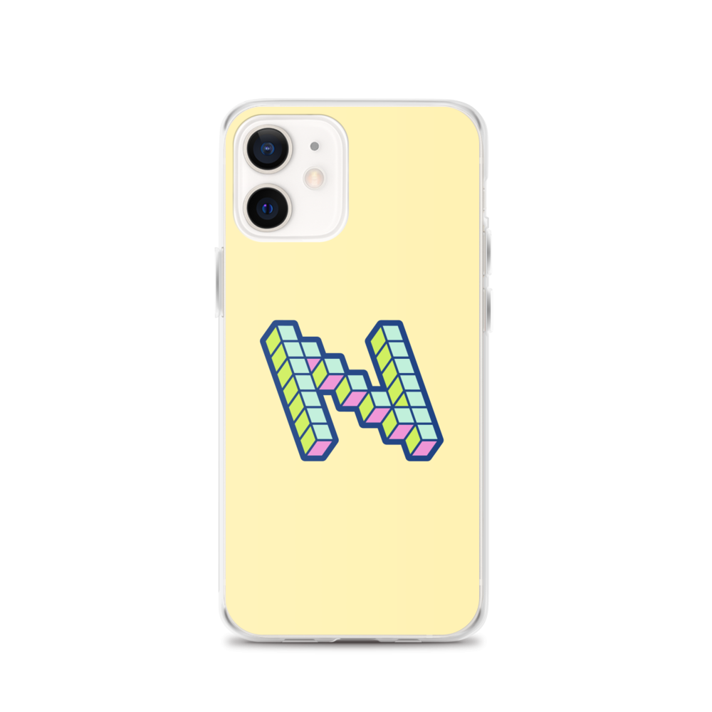 Letter N Pixel, banana mania yellow - iPhone Case