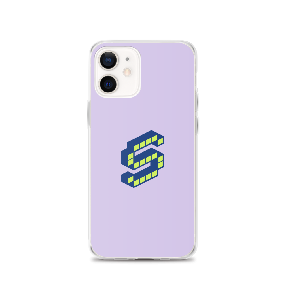 Letter S Pixel, Pure Purple - iPhone Case