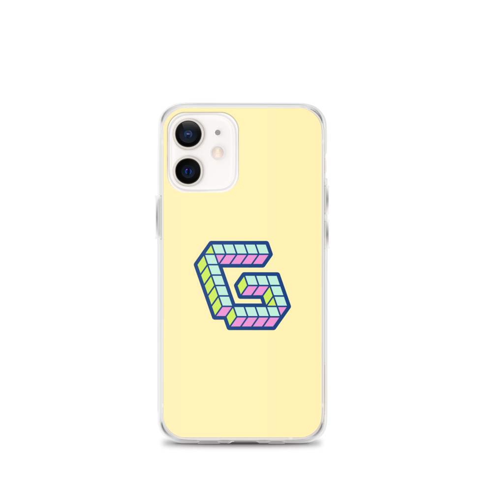 Letter G Pixel, banana mania yellow - iPhone Case