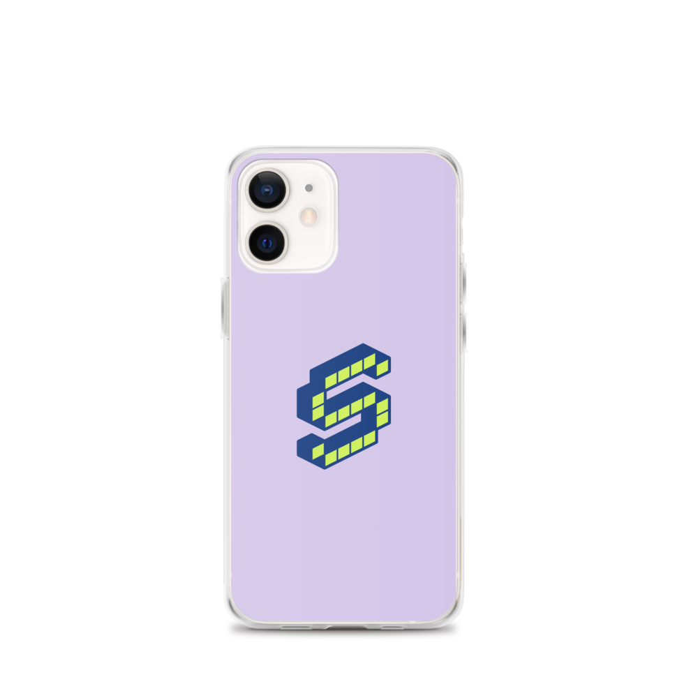 Letter S Pixel, Pure Purple - iPhone Case