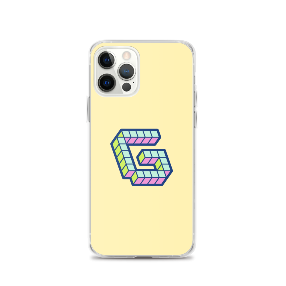 Letter G Pixel, banana mania yellow - iPhone Case