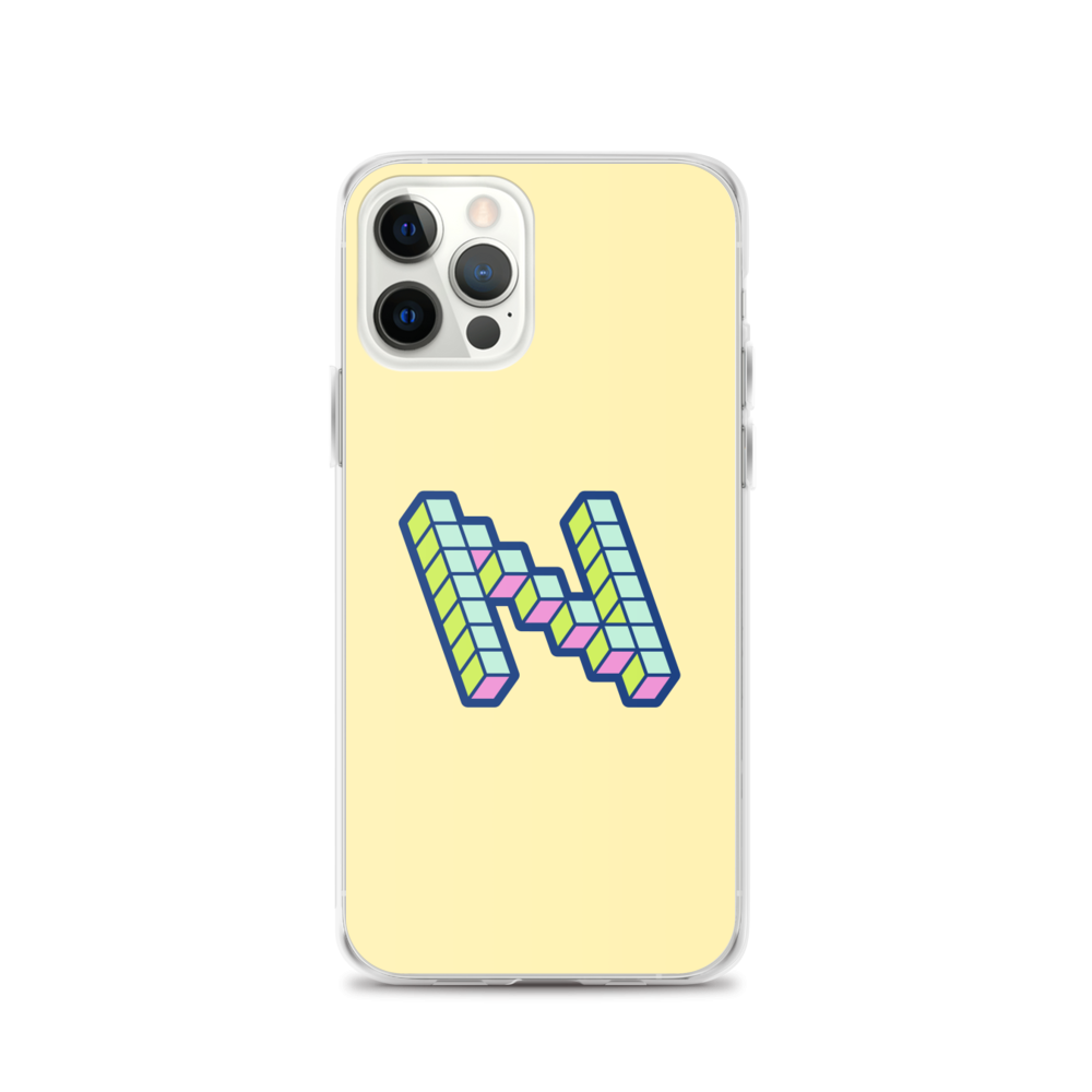 Letter N Pixel, banana mania yellow - iPhone Case