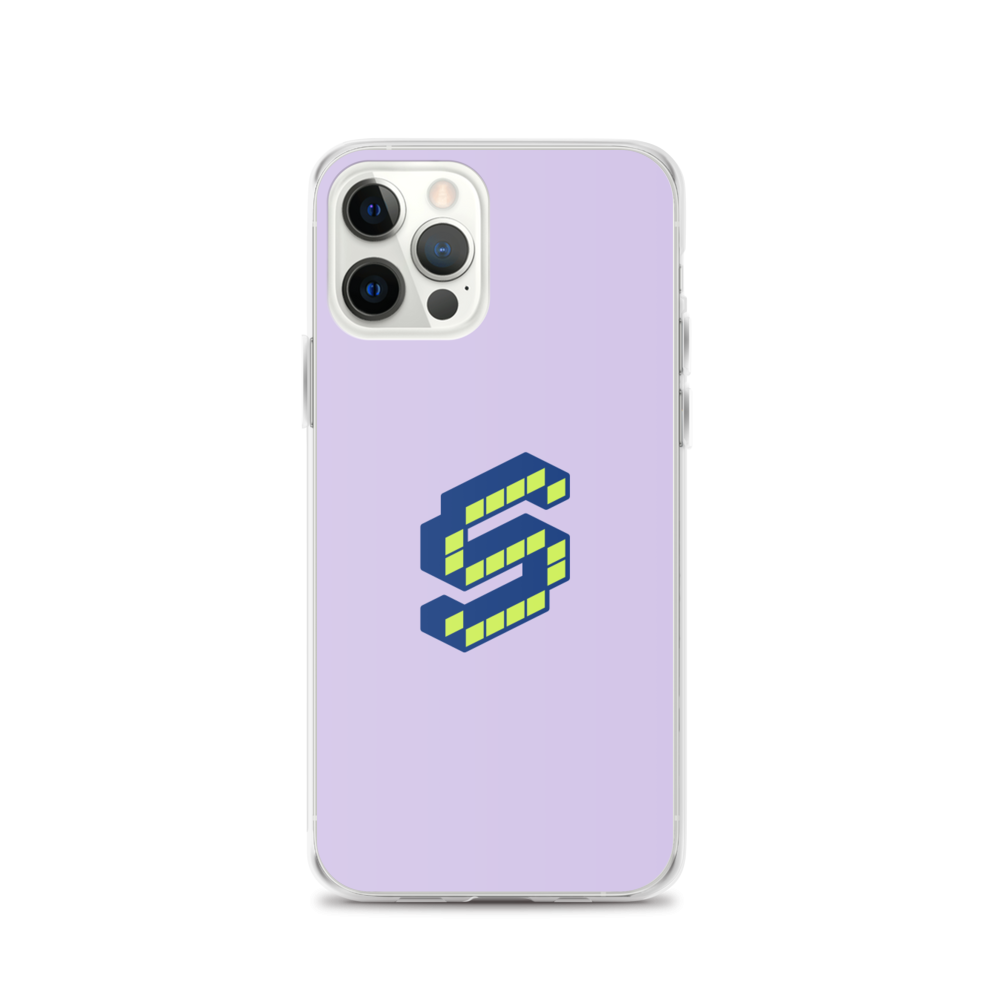 Letter S Pixel, Pure Purple - iPhone Case