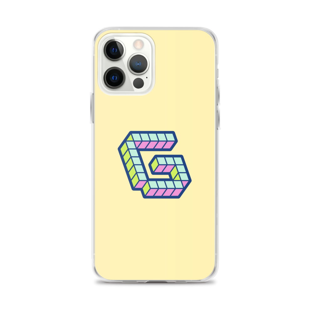 Letter G Pixel, banana mania yellow - iPhone Case