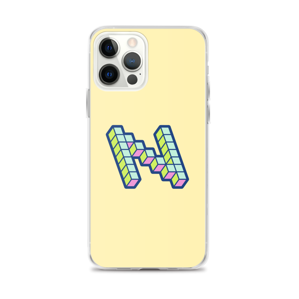 Letter N Pixel, banana mania yellow - iPhone Case