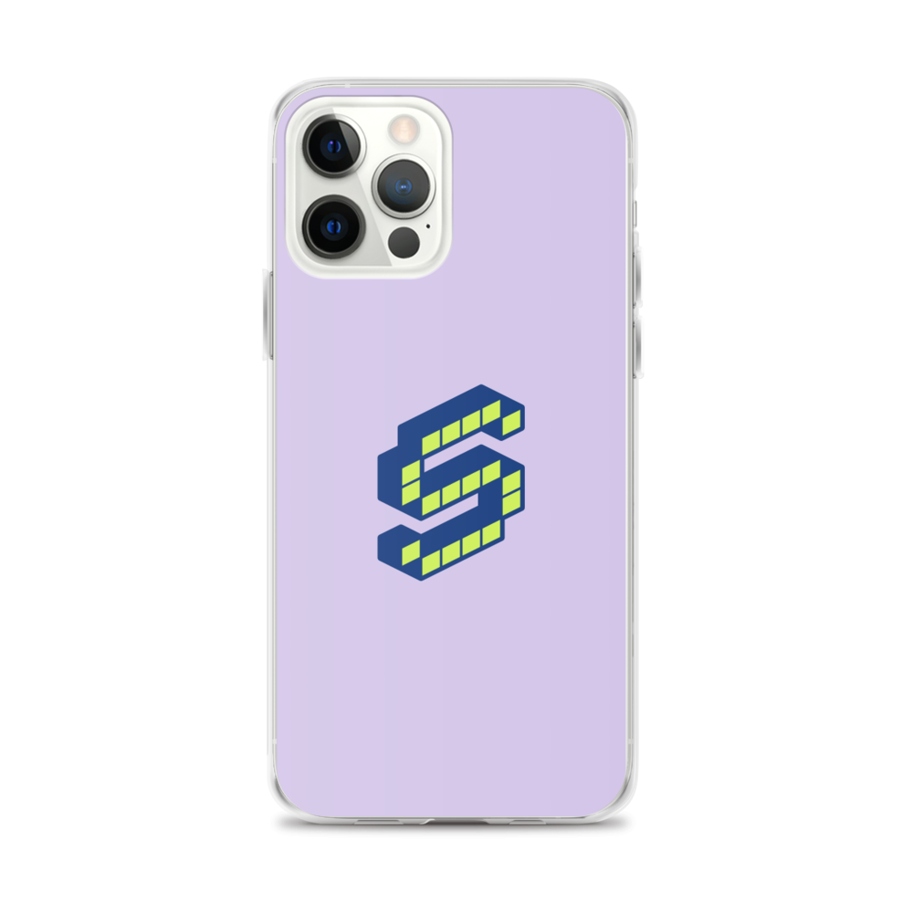 Letter S Pixel, Pure Purple - iPhone Case