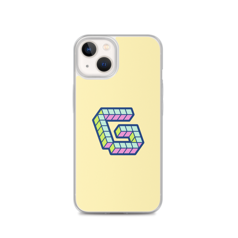 Letter G Pixel, banana mania yellow - iPhone Case