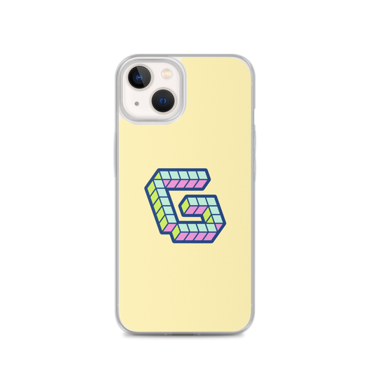 Letter G Pixel, banana mania yellow - iPhone Case