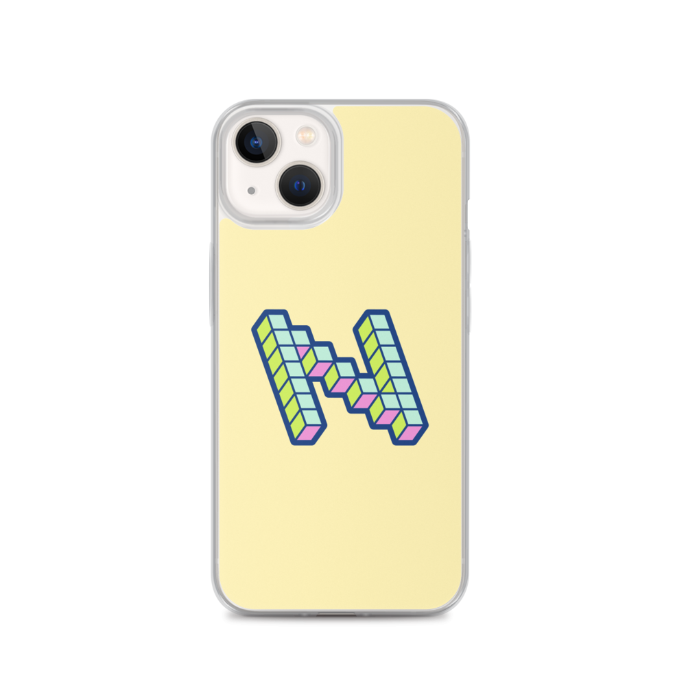 Letter N Pixel, banana mania yellow - iPhone Case