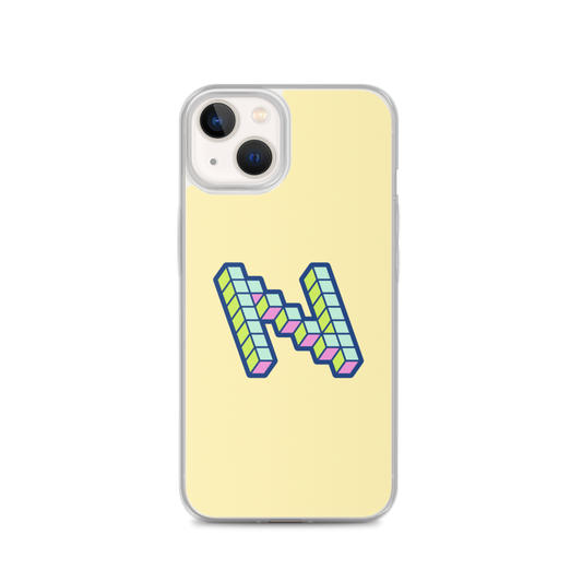 Letter N Pixel, banana mania yellow - iPhone Case