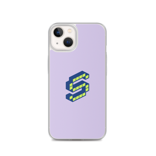 Letter S Pixel, Pure Purple - iPhone Case
