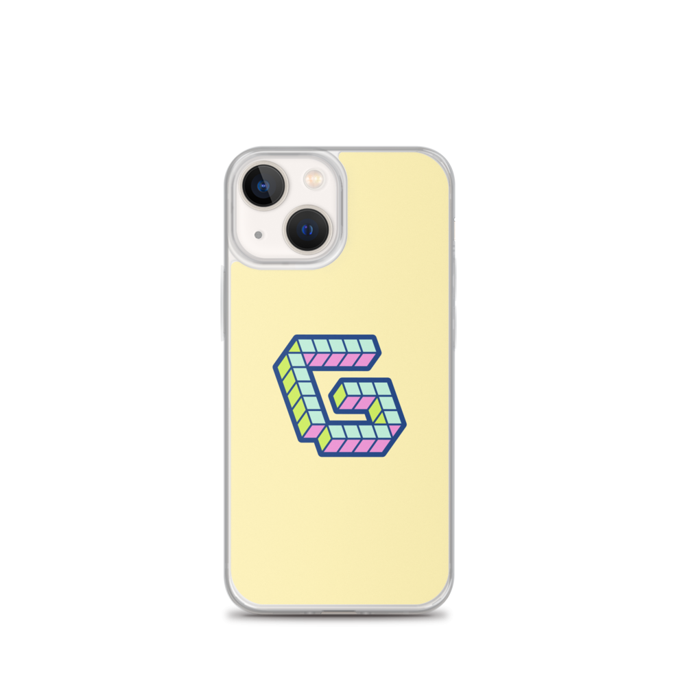 Letter G Pixel, banana mania yellow - iPhone Case