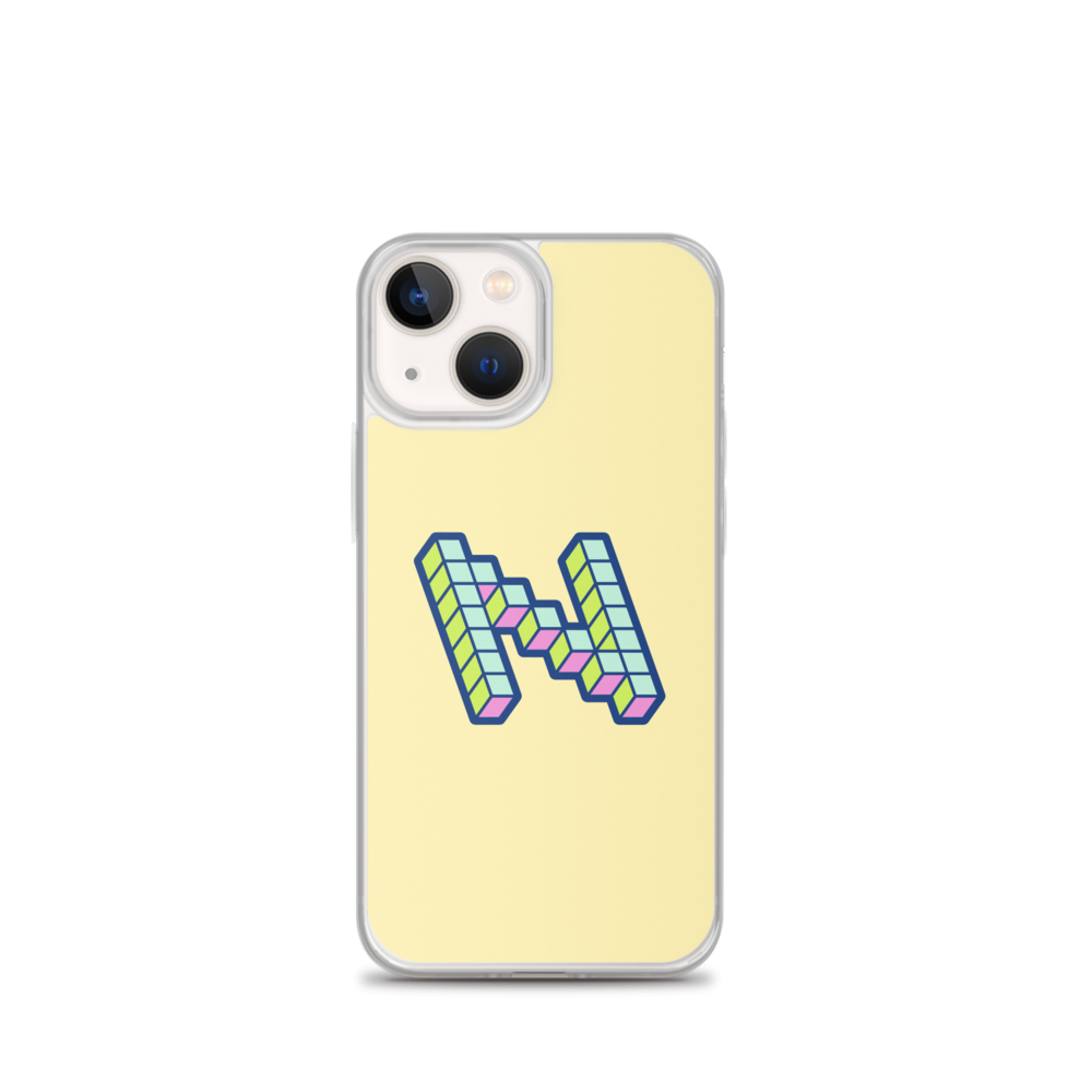 Letter N Pixel, banana mania yellow - iPhone Case