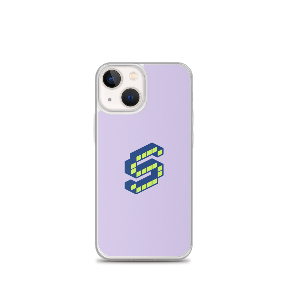 Letter S Pixel, Pure Purple - iPhone Case