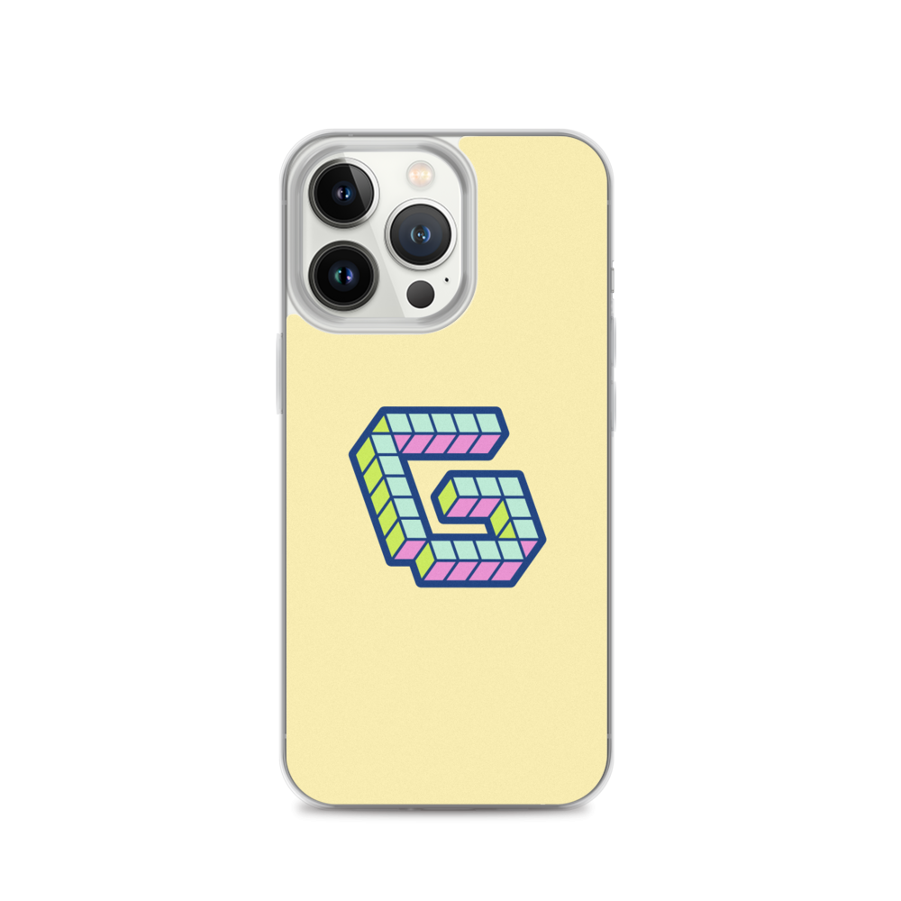 Letter G Pixel, banana mania yellow - iPhone Case