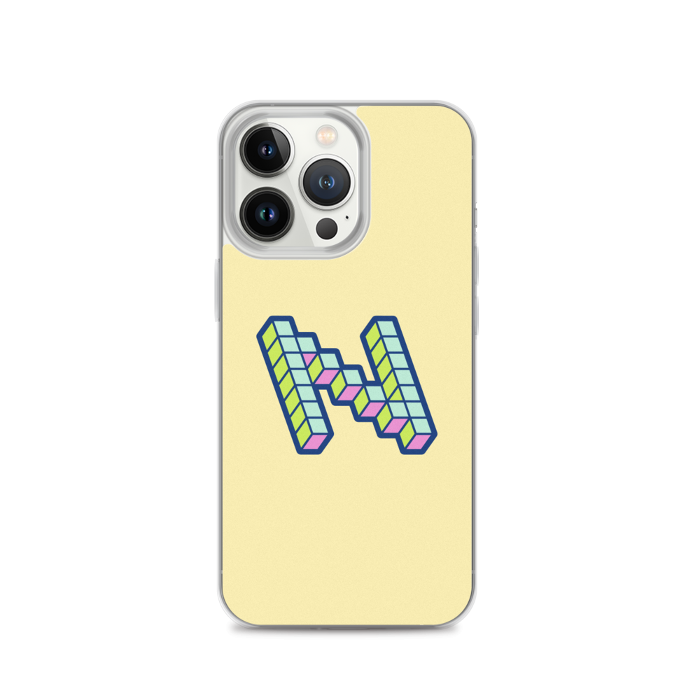 Letter N Pixel, banana mania yellow - iPhone Case