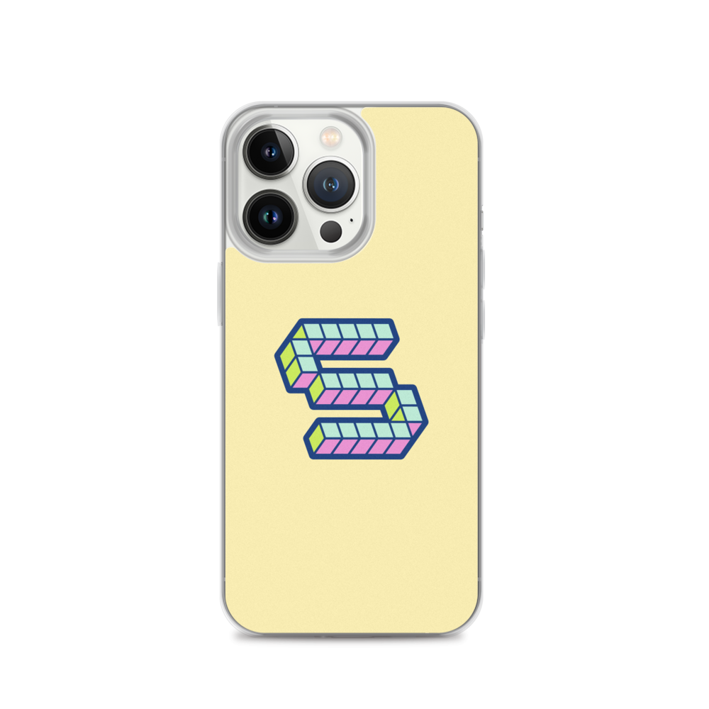 Letter S Pixel, banana mania yellow - iPhone Case