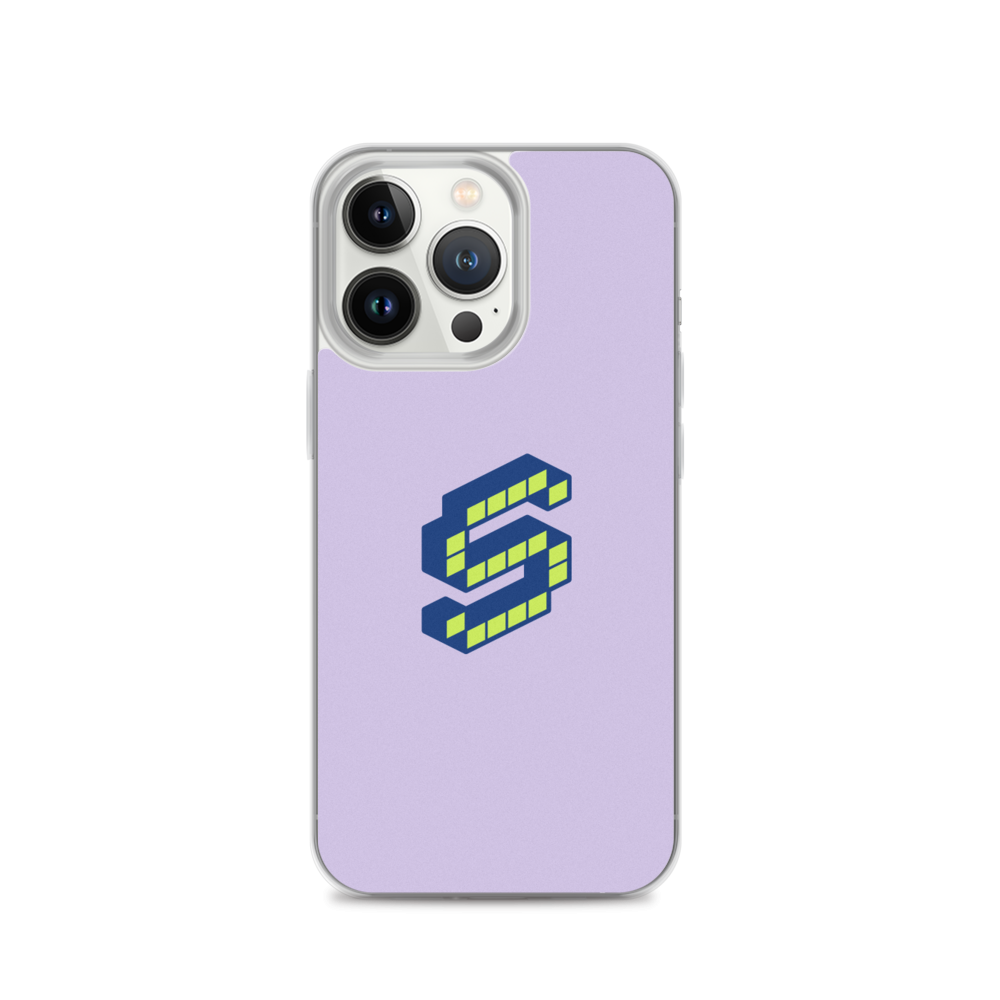 Letter S Pixel, Pure Purple - iPhone Case