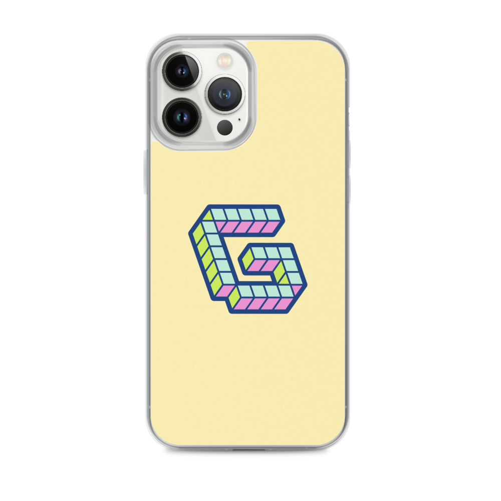 Letter G Pixel, banana mania yellow - iPhone Case