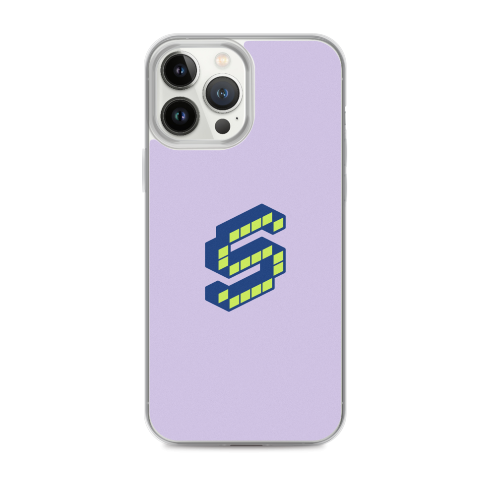 Letter S Pixel, Pure Purple - iPhone Case