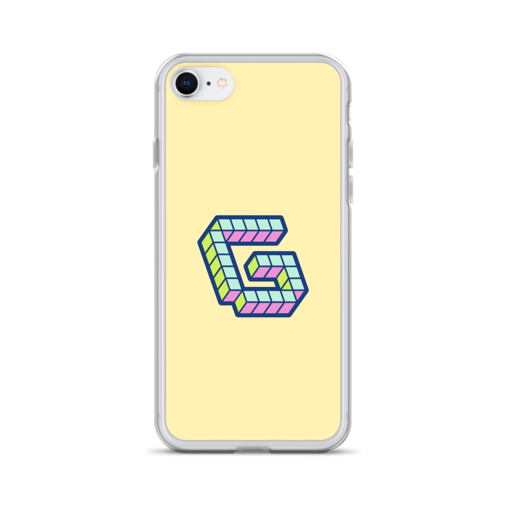 Letter G Pixel, banana mania yellow - iPhone Case