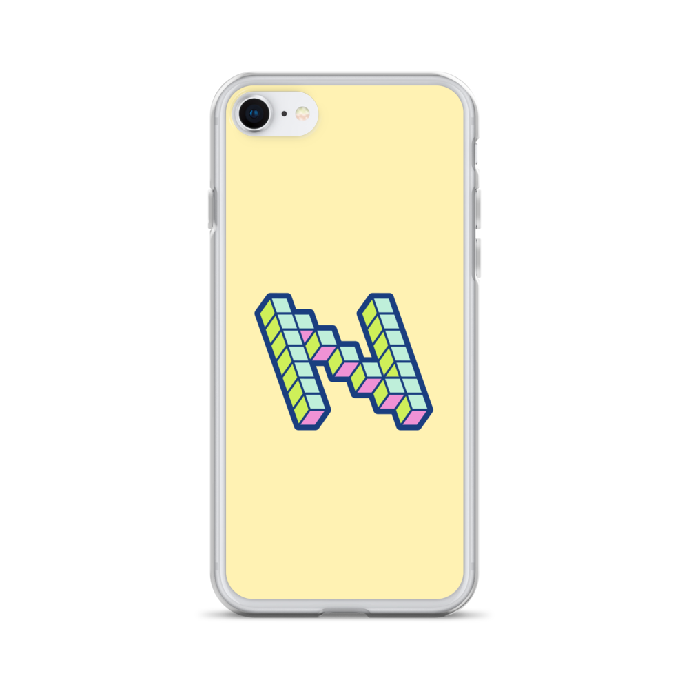 Letter N Pixel, banana mania yellow - iPhone Case