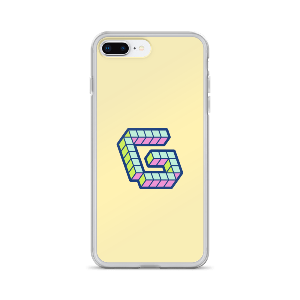 Letter G Pixel, banana mania yellow - iPhone Case