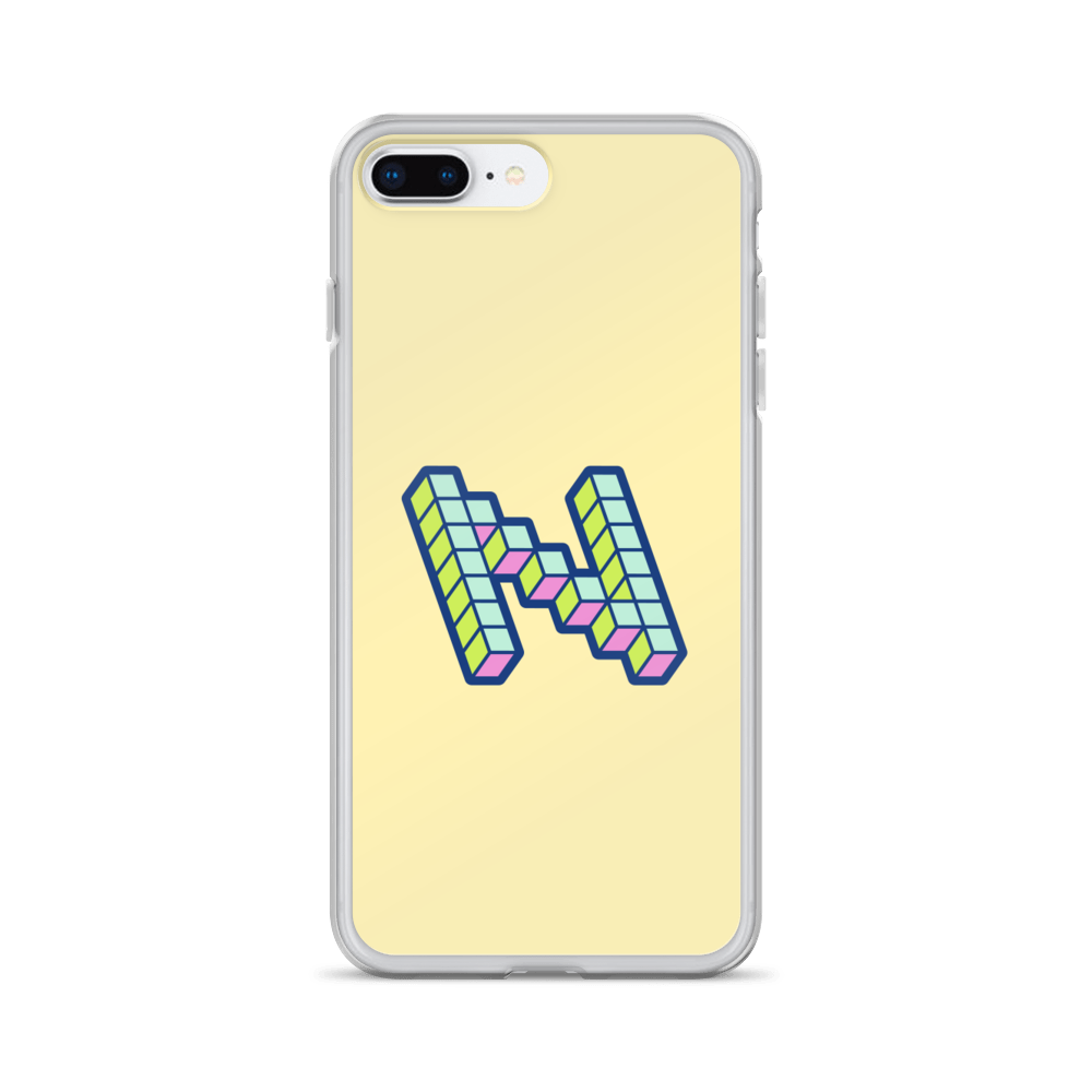 Letter N Pixel, banana mania yellow - iPhone Case