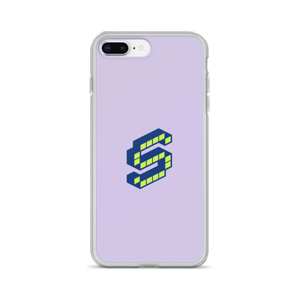 Letter S Pixel, Pure Purple - iPhone Case