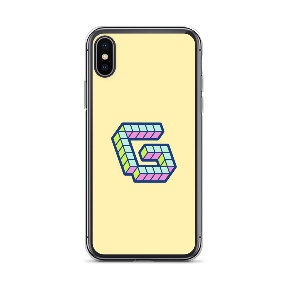 Letter G Pixel, banana mania yellow - iPhone Case