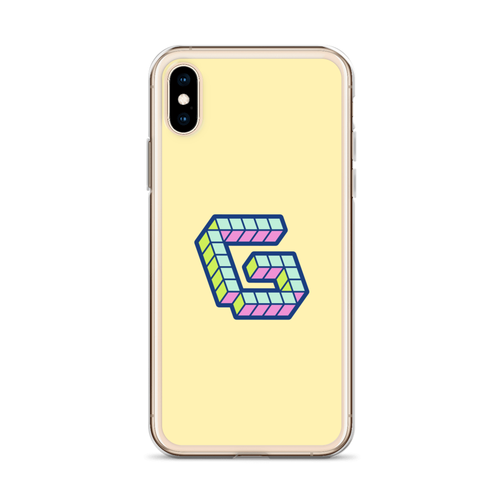 Letter G Pixel, banana mania yellow - iPhone Case